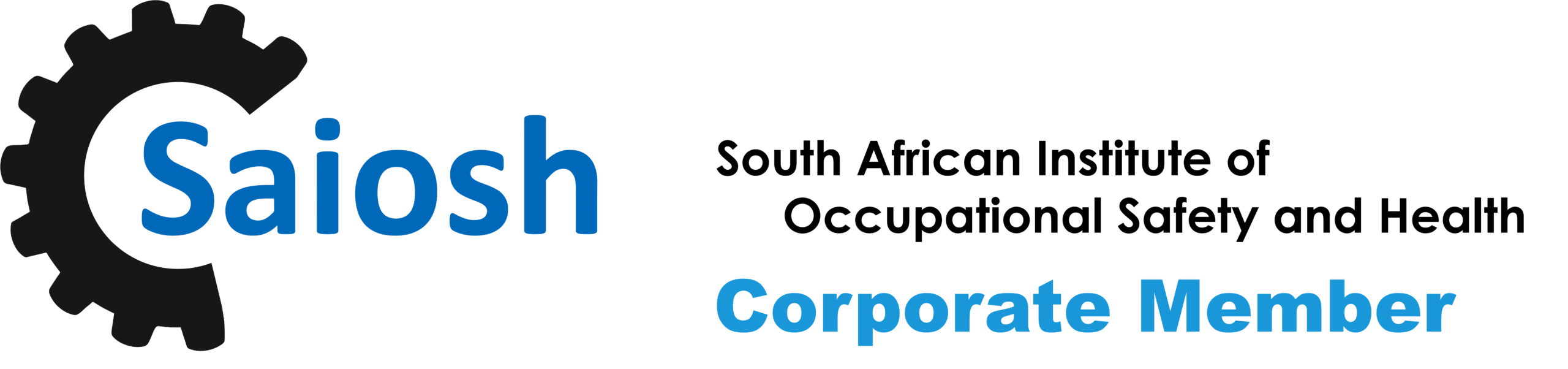 SAIOSH Corporate Member logo. South African Institute of Occupational Safety and Health. Occupational health and safety organization.
